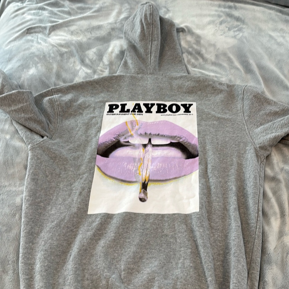 Gray Playboy Hoodie